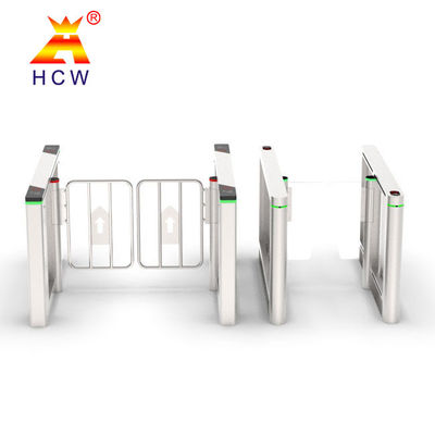 RS485 RS232 Swing Access Control Turnstile Gate With Fingerprint / Face Recognition