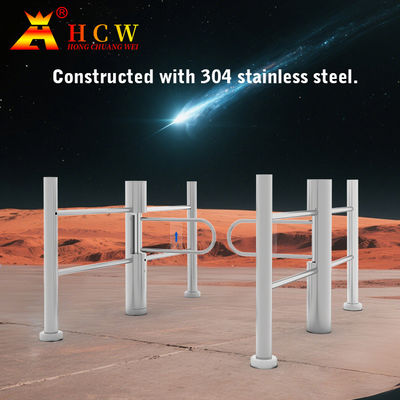 55cm Lane Width Controlled Access Turnstiles SS304 Facial Recognition Gate