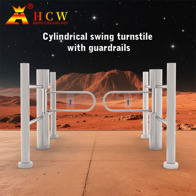 55cm Lane Width Controlled Access Turnstiles SS304 Facial Recognition Gate