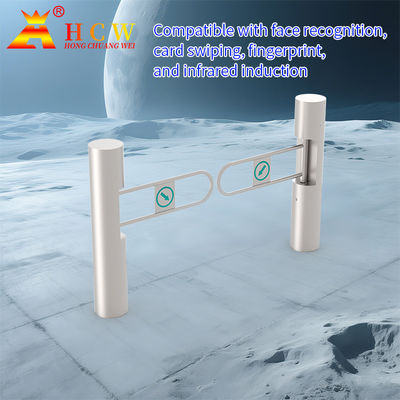 HCW 1S Turnstile Swing Gate Supermarket Entrance Turnstile With Face Fingerprint Recognition
