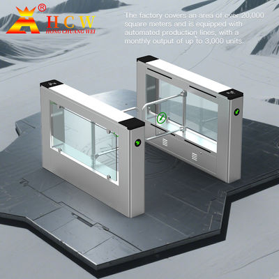 HCW OEM Speed gate Turnstile Installation Stainless Steel Water Proof For Office Building