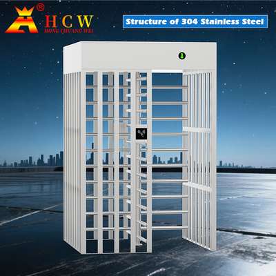 304 Stainless Steel 2000mm Full Height Turnstile Security Doors For Football Stadium