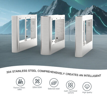 HCW Durable Barrier Turnstile Gate with 910mm Channel Width and 4-Pair Infrared Anti-Tailgating ISO 9001/CE Certified Swing Gate Turnstile