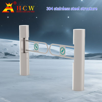 HCW 1S Turnstile Swing Gate Supermarket Entrance Turnstile With Face Fingerprint Recognition