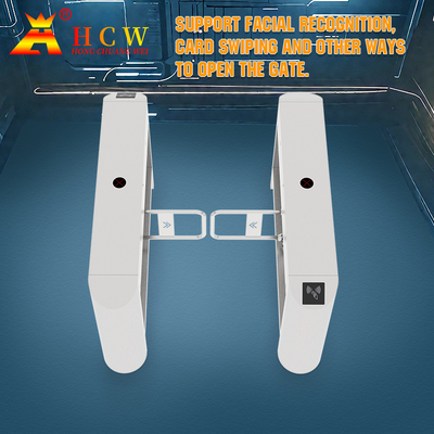 HCW IP44 Swing Barrier Turnstile 40W Stainless Steel 304 Pedestrian Turnstile Gate