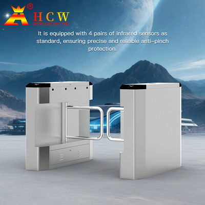 HCW CW426 Cancello girevole in acciaio inossidabile con accesso biometrico