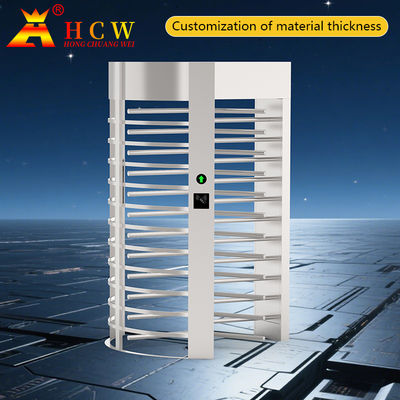HCW Sus304 Full Height Pedestrian Revolving Gate Turnstile Face Recognition Corrosion Resistance