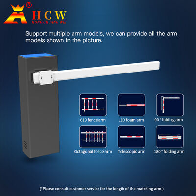 HCW 24V Adjustable Arm Speed Pole Barrier Gate with 2-6m Boom Length for High Safety Parking Control