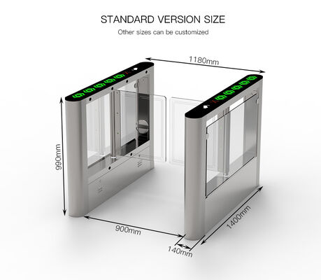 AC220V Power Supply Swing Barrier Turnstile with 1400*140*990 mm Size and 55 KG Weight for Secure Entry