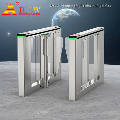 HCW Swing Barrier Turnstile features a 1600*120*980mm chassis, RS485/RS232 interface with  Swing Barrier Turnstile Automatic Gate